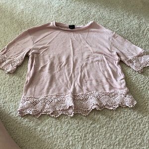 Pink top with nice design.